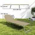 thumbnail image 3 of Outsunny Chaise Longue Pliante d'Extérieur, Brun, 3 of 10