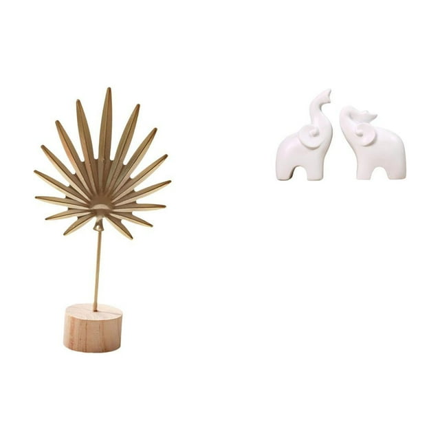 Escultura nórdica abstracta de hoja de metal y figuras de , decoración de mesa única para el hogar, la oficina, el dormitorio, la entrada, la