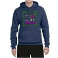 thumbnail image 2 of Wild Bobby, Raised On Sweet Tea & Jesus, Inspirational Christian, Unisex Graphic Hoodie Sweatshirt, Vintage Heather Navy, Medium, 2 of 5