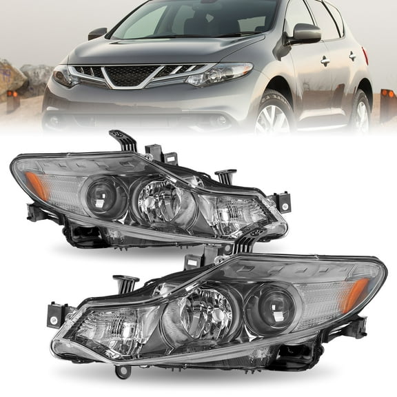 For 2009 2010 2011 2012 2013 2014 Nissan Murano Halogen Headlights Headlamps L R