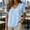 Light Blue, variant on Textured V-Neck Tee for Women, Cotton Short Sleeve Casual Daily Wear Summer Beach Basic Top