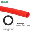 thumbnail image 3 of Tubería de silicona Uxcell, 11/32 pulgadas (9 mm) ID x 15/32 pulgadas (12 mm) OD, tubo de vacío de goma de silicona, 7 pies (2 m) manguera de agua de alta temperatura aire [Rojo], 3 of 7