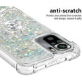 thumbnail image 4 of Case for Xiaomi Redmi Note 10 4G (Not 5G)/Redmi Note 10S with Creativity Clear Quicksand Glitter Flowing Floating Soft w/Stand Bling Diamond Sparkle Phone Case for Redmi Note 10S  Silver, 4 of 14