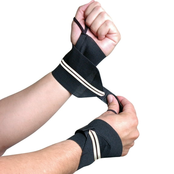 Athletic Works Fitness Weight Lifting Wrist Wraps with Thumb Loops, Pair