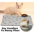 thumbnail image 6 of Dog Pet Food Mat - Dog Mat for Food and Water - Dog Water Bowl Mat for Messy Drinker - Absorbent Non-Slip Pet Mat - Pet Supplies Mat, 16.9"x24" Gray, 6 of 6