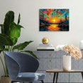 thumbnail image 4 of Fenyluxe Sunset River Landscape Canvas Wall Art Print Ready To Hang Room Home Decor 20x16in, 4 of 6