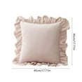 thumbnail image 2 of Holland Velvet Bedside Lace Pillow - Soft Filling Lumbar Support Cushion for Sofa and Bed - Decorative Throw Pillow for Living Room and Bedroom - Machine Washable and Elegant Design, 2 of 6