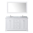 thumbnail image 4 of Wyndham Collection 60" Oval Sinks Wood Double Bathroom Vanity in White, 4 of 6