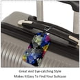 thumbnail image 3 of Square 2Pack PU Leather Abstract Graphics Cruise Luggage Tag with Privacy Cover and Name ID Tag for Travel Handbags Backpacks Luggage Tags, 3 of 6