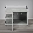 thumbnail image 2 of Demi Bonn 30" Hidden Cat Litter Box Enclosed Furniture, Indoor Wood Cat House with Iron Sturdy Structure, Gray, 2 of 7