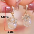 thumbnail image 4 of Gorgeous Flower Zircon Hoop Earrings - Perfect for Women's Weddings, Engagements & Valentine's Day Gifts!, 4 of 4