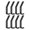 black-a, variant on Modern Metal Drywall Hooks, 8-Pack Flat Black Wall Mounted Coat Hooks, 4.72x1.57x0.79 Inch