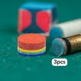 thumbnail image 1 of Colaxi Pointe de Billard Arc-en-Ciel Jeu Pointe de Queue de Billard pour Amateur de Réparation Extérieure 11mm 3 Pcs, 1 of 3