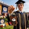 thumbnail image 4 of Iumwxz Graduation Bear Keychain Plush Figure Graduating Cap Mini Teddy Soft Keepsake Bag Clip Durable, for Commemorating Gift for Students Grads Teachers or Decorative Display, 4 of 9