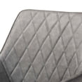thumbnail image 4 of Baxton Studio Astrid Mid-Century Contemporary Grey Faux Leather Upholstered and Black Metal 4-Piece Dining Chair Set, 4 of 7