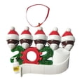 thumbnail image 1 of Adornos familiares supervivientes Adornos para el árbol de Navidad Decoraciones navideñas 2020 Miembro negro de la familia de 5, 1 of 7