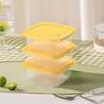 thumbnail image 1 of Feltree 3-Piece Refrigerator Food Storage Container Set with Locking Lids, 460Ml Clear Plastic Stackable Boxes for Leftovers, Snacks and Meal Prep, 1 of 8