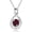 White gold-1-Garnet, variant on Sterling Silver Infinity Opal Pendant Necklace for Women with October Birthstone, 16"+2" Chain