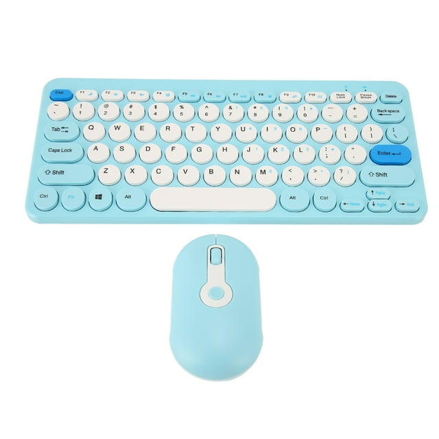 Clavier et Souris pour Machine à Écrire Sans Fil, Clavier Rétro Sans Fil 2,4 g Claviers de Bureau 78 Touches avec Conception Silencieuse pour Bureau, Portable et Ordinateur