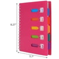thumbnail image 2 of 5 Subject Notebook, A5 Notebooks and Journals Spiral Bund, Wide Ruled, Lab Professional Notepad, Colored Dividers with Tabs, 5.7”×8.27”, Hardcover Memo Planner for School Kids Girls Women, 2 of 2