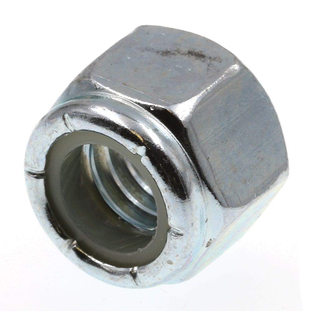 7//16/"-14 Grade 2 Zinc Plated Finish Steel Nylon Insert Lock Nut 25 pk.