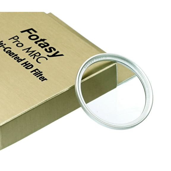 Fotasy Silver 49mm Ultra Slim UV Protection Lens Filter, Nano Coatings MRC Multi Resistant Coating Oil Water Scratch, 16 Layers Multi-coated 49 mm MCUV Filter, Transmission Rate &ge; 99%