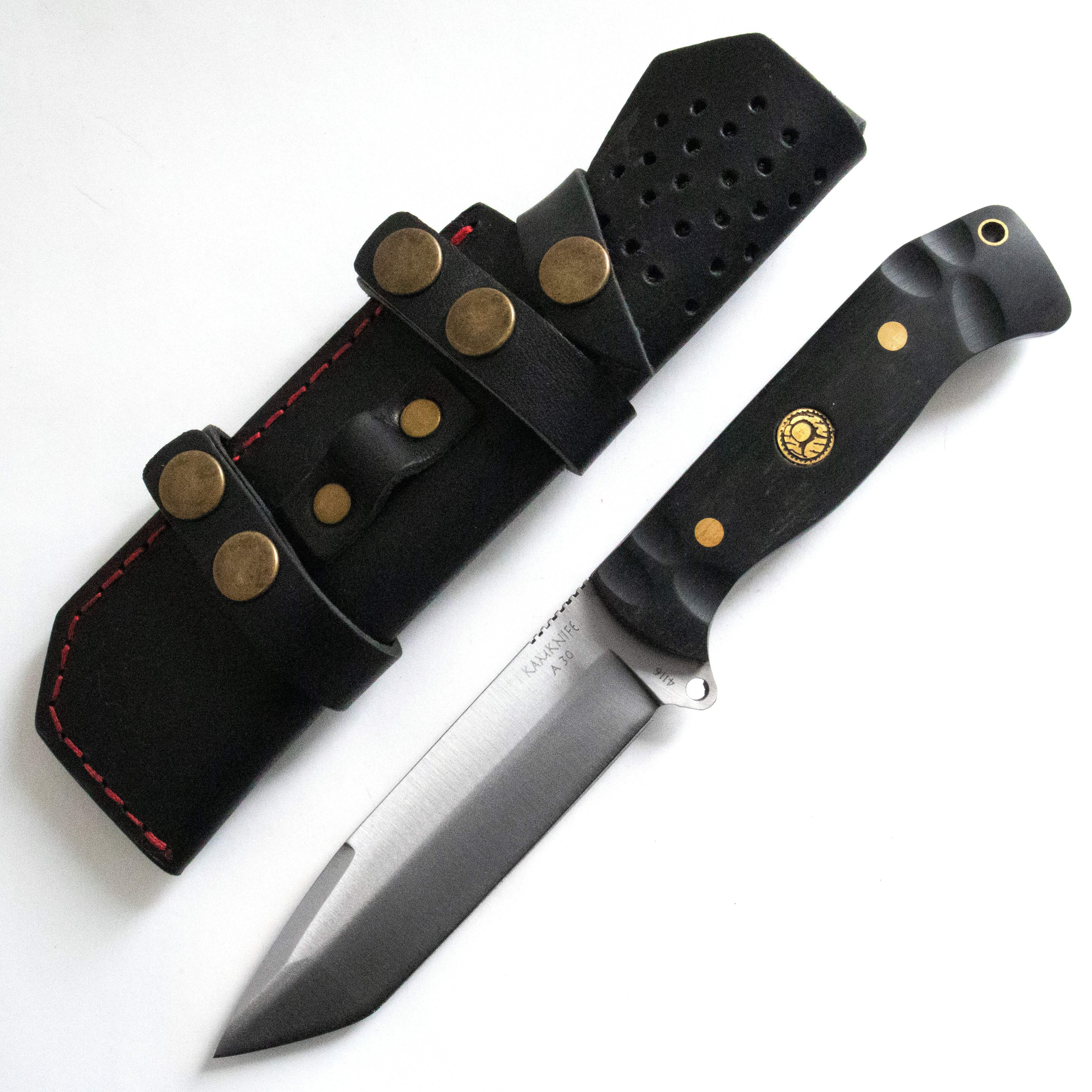Kam Knife – A30 4116 Steel Black Handle Tactical Fixed Blade