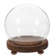 thumbnail image 3 of Clear Preserved Flower Glass Dome Display Dome Transparent Glass Dome with Wooden Base, 3 of 4