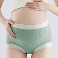 thumbnail image 2 of Ruimatai Women's High Waist Maternity Underwear Cotton Lace Breathable Comfortable Supportive Pregnancy Panties Sexy Color Block Briefs for Daily Sleep, 2 of 7