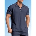 thumbnail image 2 of QUTETN Men'S Casual Short Sleeved Shirt Beach Summer Hippie Lightweight Top, 2 of 4