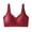 Red, variant on Amkhujs Bras for Women No Underwire Breathable Solid Everyday Bralettes Adjustable Strap V Neck Push Up Bra