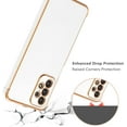 thumbnail image 2 of for Samsung Galaxy A23 4G/5G Case Luxury Plating Edge Case Cover Slim Lightweight Glossy Bling Phone Case Soft TPU Shockproof Bumper Case Electroplated Case,White, 2 of 12