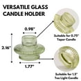thumbnail image 4 of Glass Candle Holders, Set of 6 Taper Candle Holders, Tea Light Candle Holders, Candlestick Holders, Stackable Glass Candle Holders, 4 of 6
