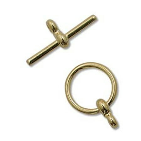 Gold Plated Jewelry Findings - 36 Shiny Gold Plated Brass Jewelry Toggle Clasps 12mm Basic Findings