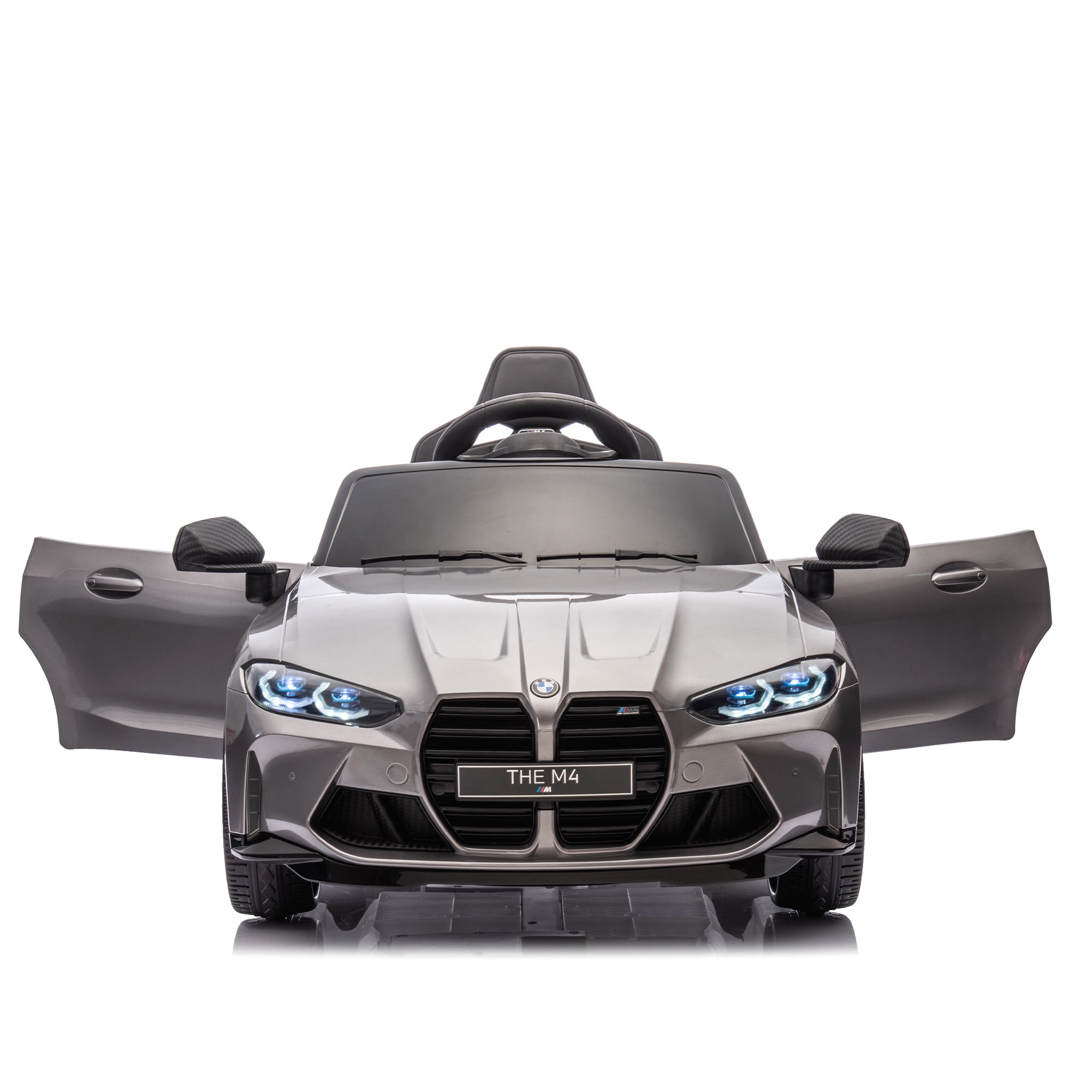 12V Kids Ride on Toy Car Authorized by BMW M4, Kids Electric Car W/Parents Remote Control , Silver