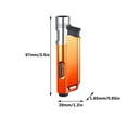 thumbnail image 6 of YIKA Direct Charging Lighter Plastic Metal Visible Compartment Windproof Compact And Portable Ignition Orange, 6 of 9