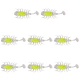 thumbnail image 4 of Señuelo suave para pesca con flotador, cebo con cola en T de paleta pequeña de 5cm para pesca de lubina (amarillo), 4 of 4