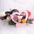 thumbnail image 2 of Hollow Heart Shape Flower Packaging Box Handy Decorative Elegant DIY Flower Basket Holiday Supplies, 2 of 8