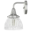 thumbnail image 6 of Hunter - Cypress Grove 1-light Brushed Nickel, Medium Size Sconce Light, Dimmable, Transitional Style, for Bedrooms, Dining, Living Rooms - 19351, 6 of 8