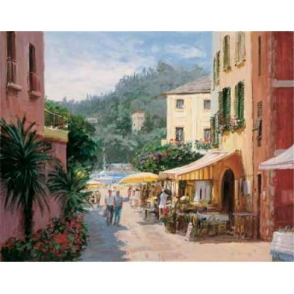 Capital Winn Devon PDX2174LARGE Al Fresco - Portofino Affiche Imprimée par George Bates, 22 x 28 - Grand