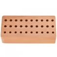 thumbnail image 1 of Soporte para herramientas de madera, organizador de almacenamiento de herramientas con 30 agujeros para destornilladores y punzones., 1 of 14