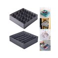 thumbnail image 1 of 1pc 32.5*32.5*9cm Grey (24 Grid) Foldable Linen & Non-woven Fabric Washable Bra & Sock Storage Box, 1 of 5