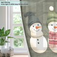 thumbnail image 4 of Yayeee Window Curtains Light Filtering 63"x52" Grommet Panel Pair Home Living Room Decor, Beige Snowmen, 4 of 7