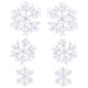 thumbnail image 2 of Colgante de copo de nieve de invierno decoración de copo de nieve con purpurina de plástico para árbol de Navidad 6 uds., 2 of 2