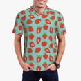 thumbnail image 5 of Wukai Hand Drawn Strawberry Men’s Polo Shirts,Quick-Dry Athletic Shirt,Classic Fit Shirts-Small, 5 of 8