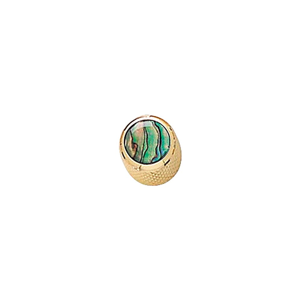 Q Parts Mini-Dome Knob Single Gold Natural Abalone