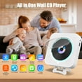 thumbnail image 3 of Gueray Bluetooth Portable CD Player, Wall Mountable Music Player Home Audio Speaker, with Remote Control, White, 3 of 8