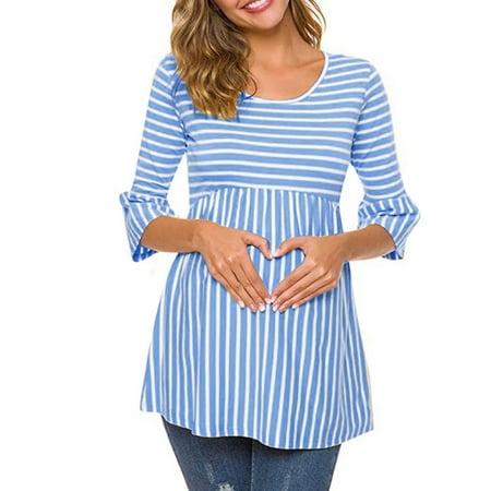 

Simplmasygenix Womens Maternity Clearance Short Sleeve Summer Tops Women s Nursing Tops Solid Breastfeeding T-Shirt