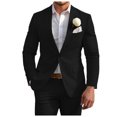 thumbnail image 1 of toraway Men Suits Set Autumn Men's Business Casual Single Fashion One Button Suit Solid Color Coat XXXXL, 1 of 4