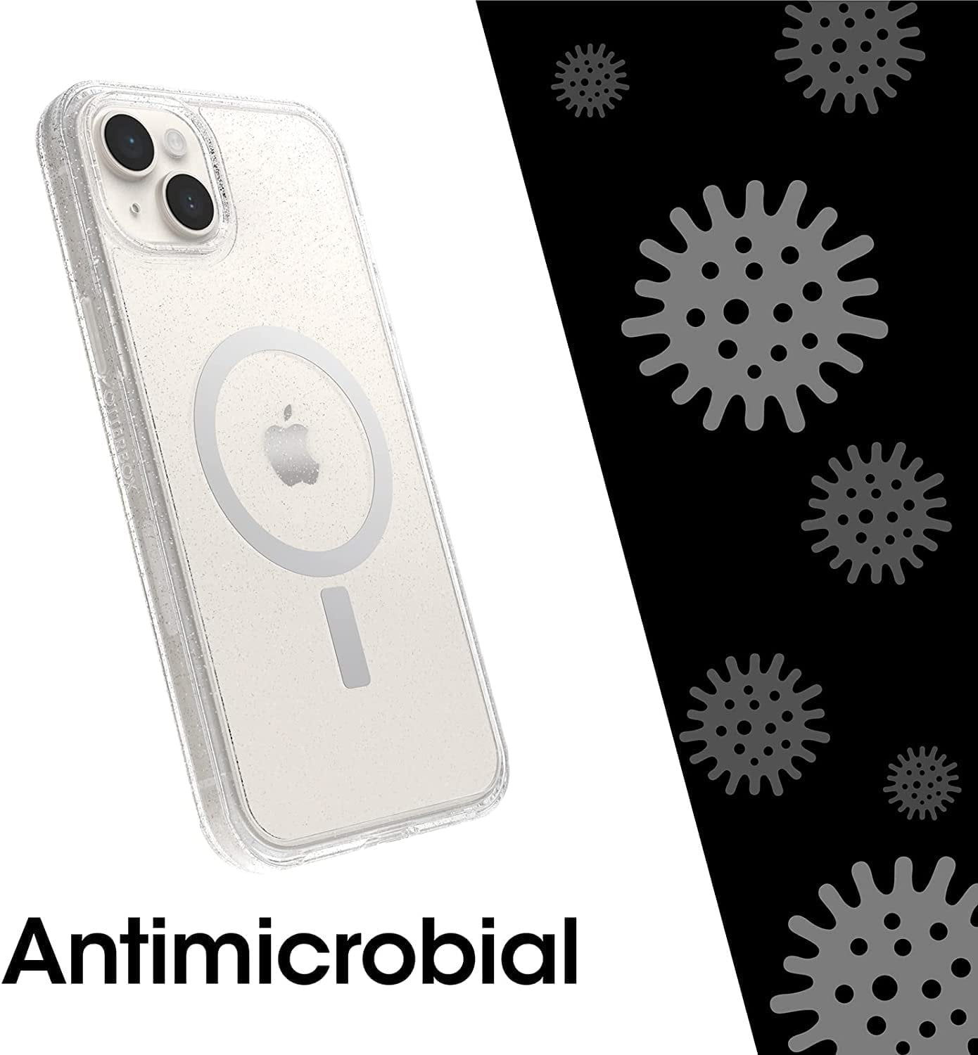 OtterBox Symmetry Series+ Clear Antimicrobial Case with Magsafe for iPhone 14 Plus Only - Non-Retail Packaging - Flower Fields Graphic